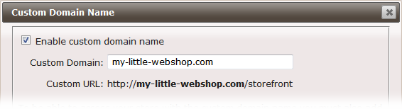 Apogee StoreFront custom domain name
