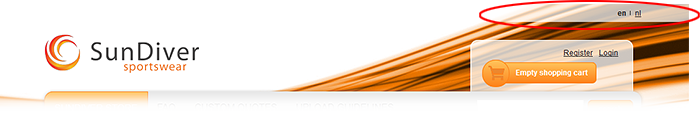 Apogee StoreFront language bar hidden