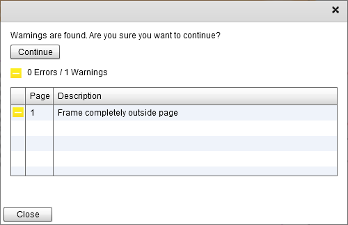 Apogee StoreFront online editor preflight warning