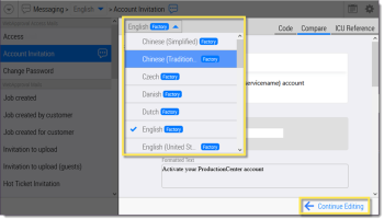 Message Configuration