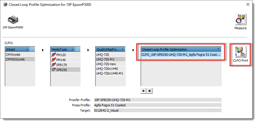 Printing Loop Printing the Closed Loop Target